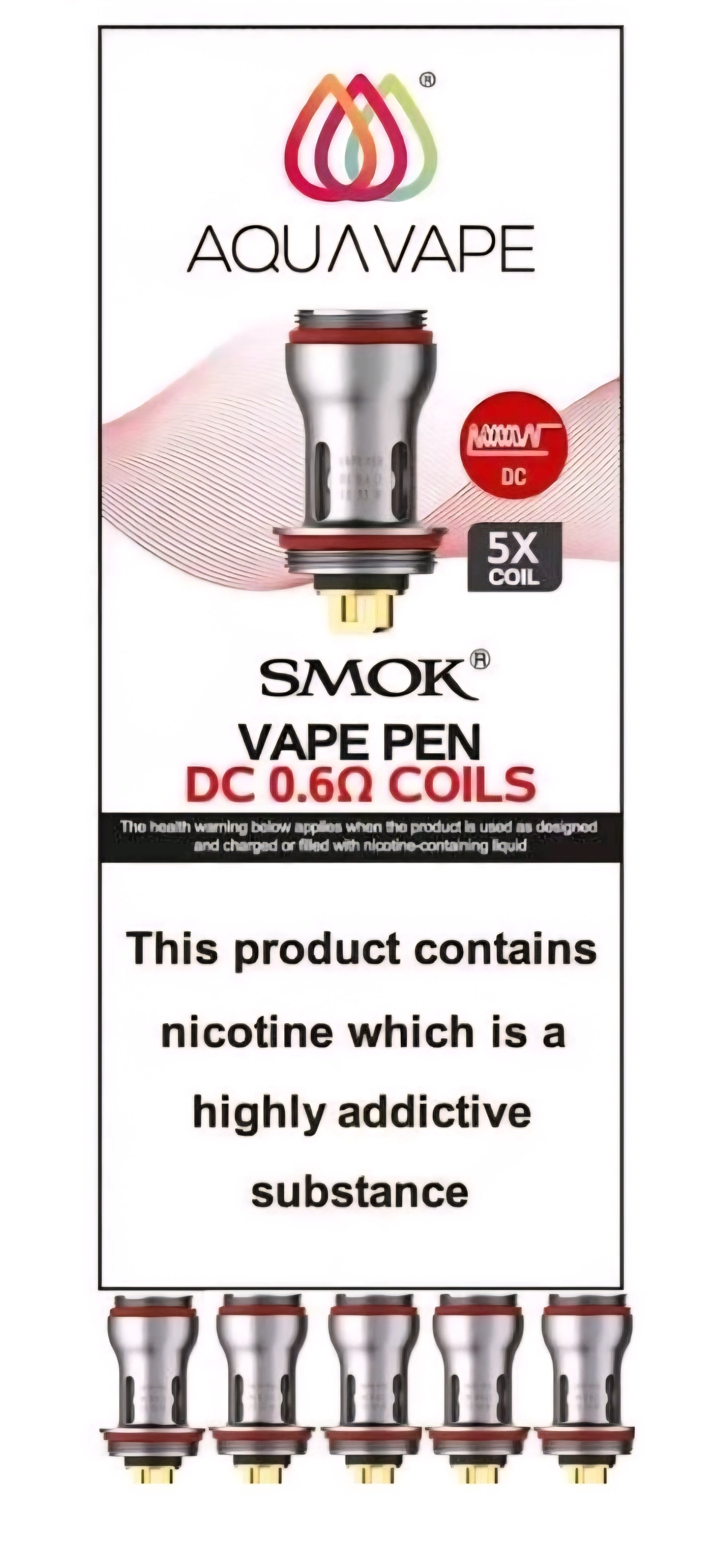 Pack of 5 Smok Vape Pen Coils