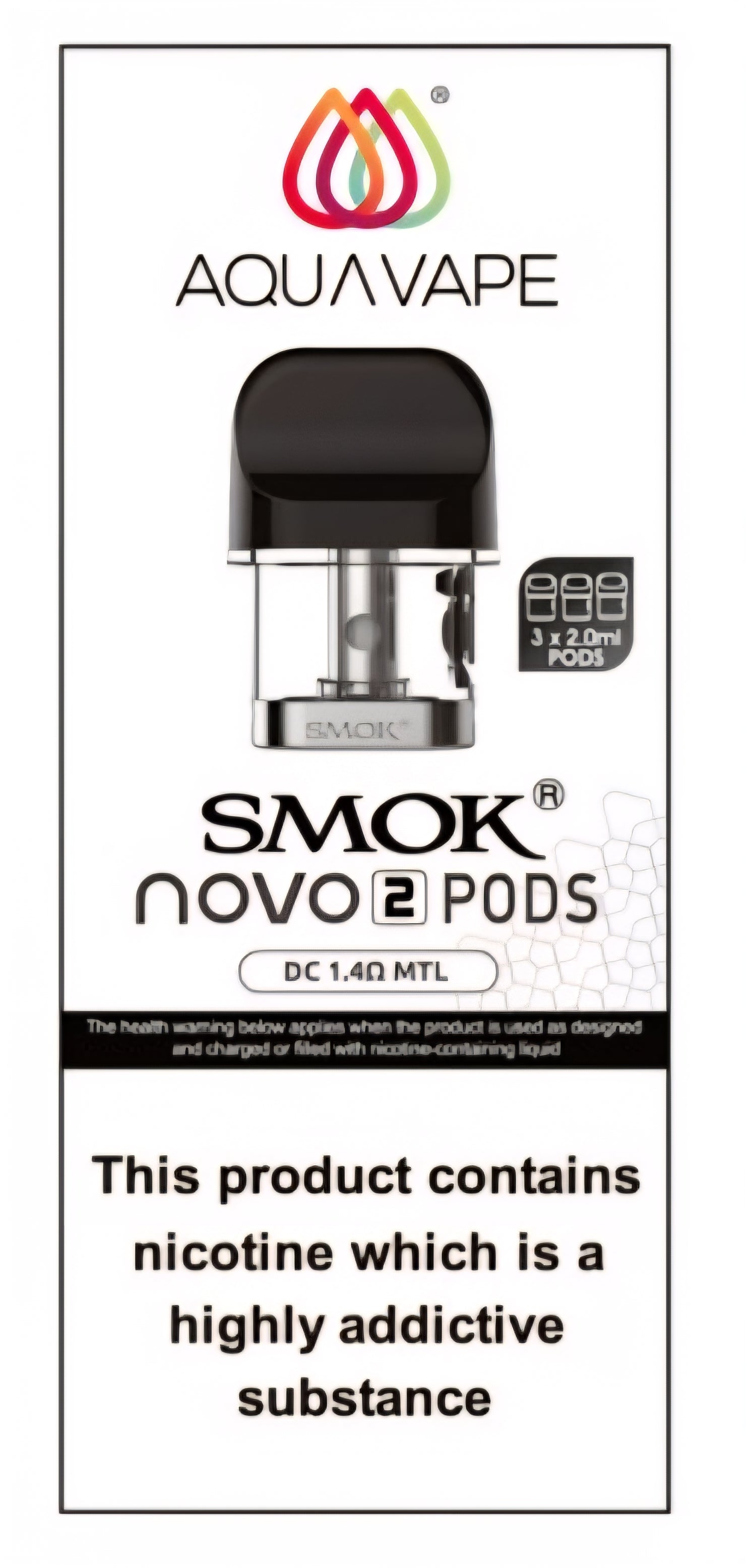 Pack of 3 Smok Novo 2 Clear Pods